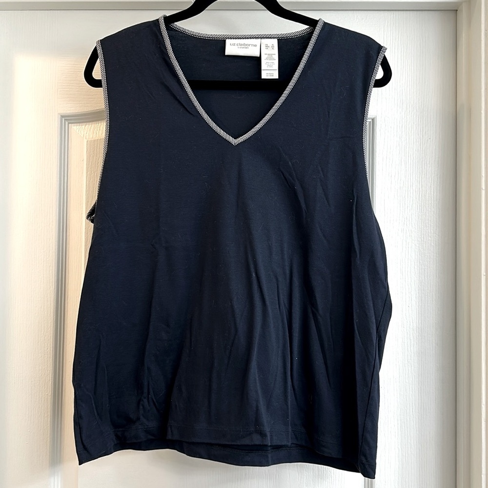 Liz Claiborne Navy Tank Top